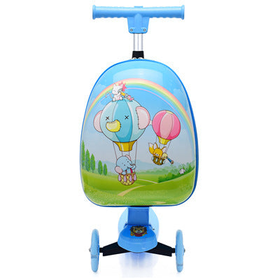 Children's Cute Cartoon Scooter Trolley Case