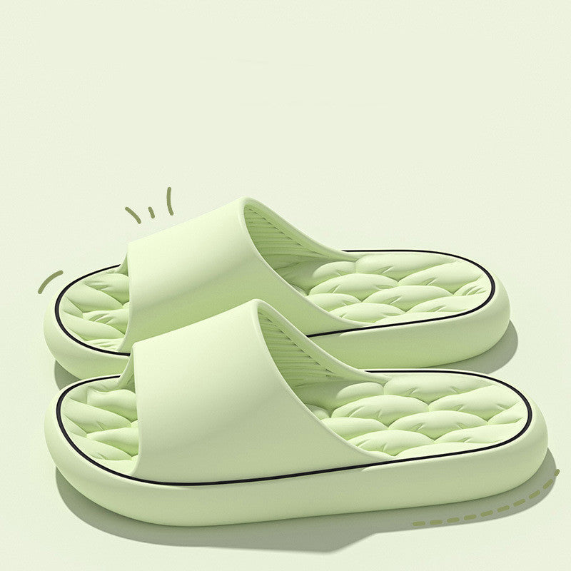 Zapatillas de baño de diseño antideslizante para hombre y mujer, zapatos de casa con suela gruesa de verano para el hogar, para dormitorio