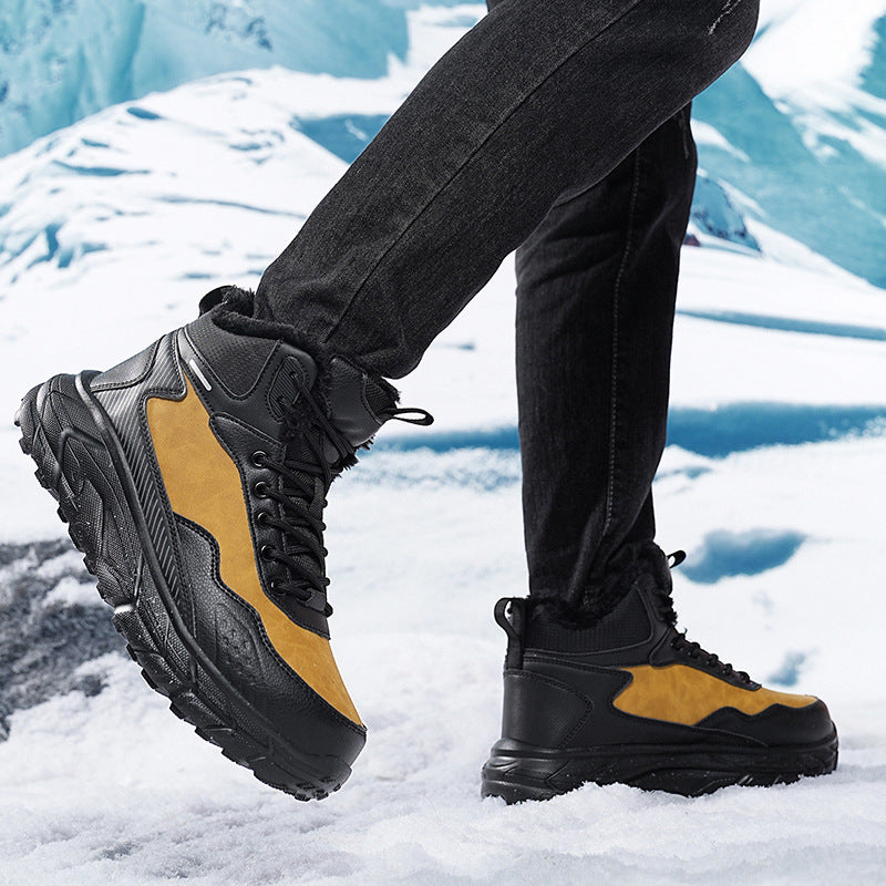 Zapatos Altos Acolchados De Algodón Fríos Y Cálidos Invierno
