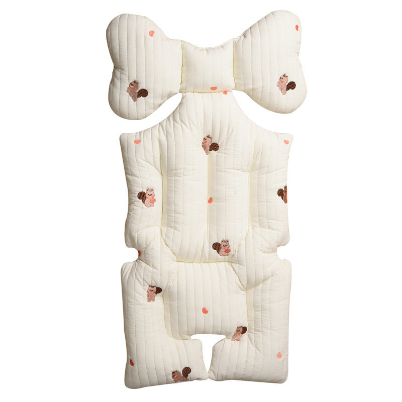 Cojín para asiento de cochecito de bebé, antijorobado