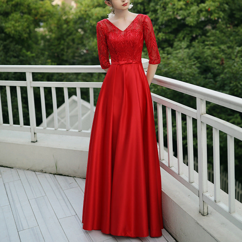 Vestido de noche elegante para banquete de mujer