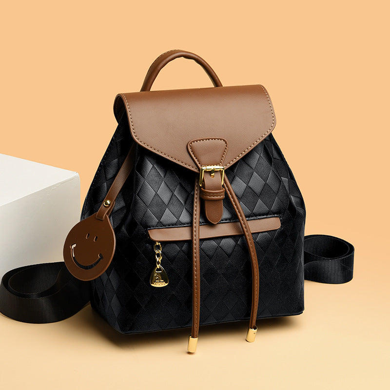 Mochila femenina informal multifunción de cuero para mujer, mochila de hombro para la escuela, mochila de viaje
