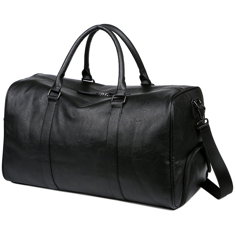 Bolso de mano retro de cuero para hombre europeo y americano de gran capacidad