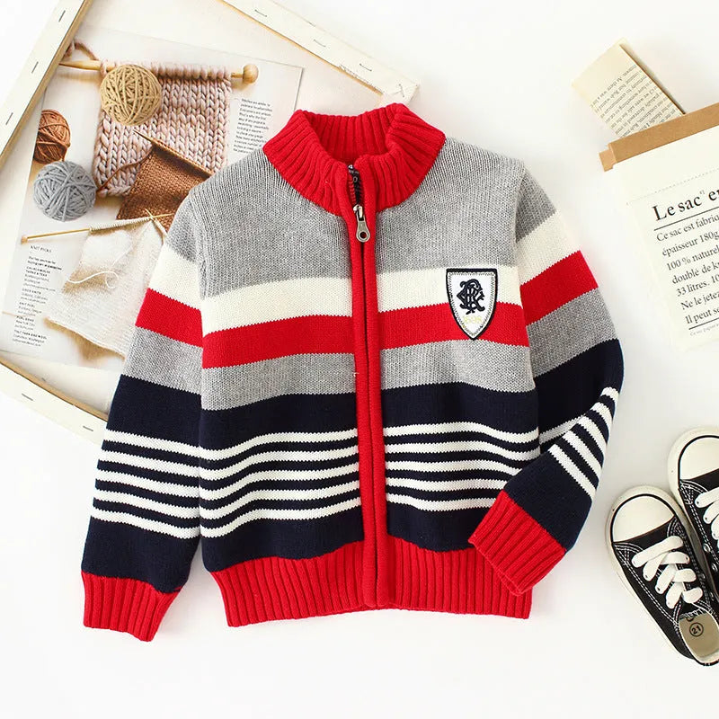 Suéter de lana Chaqueta de algodón Cárdigan para niños Prendas de punto Niños Algodón puro