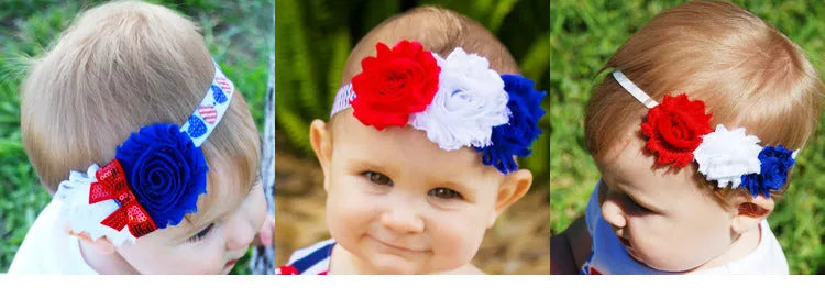 Children's Striped Rose Headband