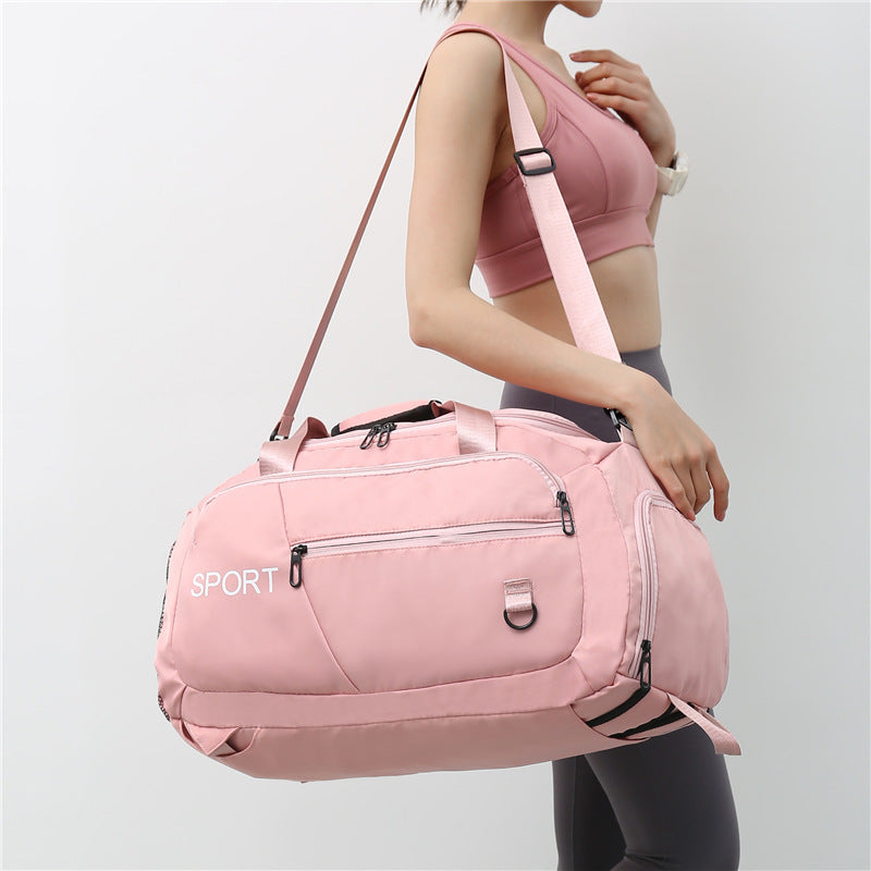 Bolsas de equipaje para mujer, bolso Oxford para hombre, bolso de hombro para gimnasio, mochila deportiva impermeable de viaje con compartimento para zapatos
