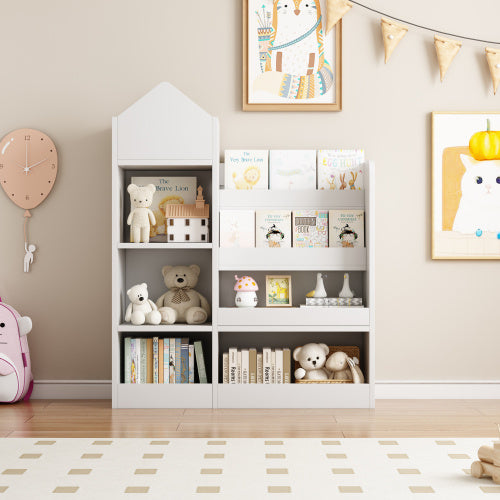 Estantería de madera para niños