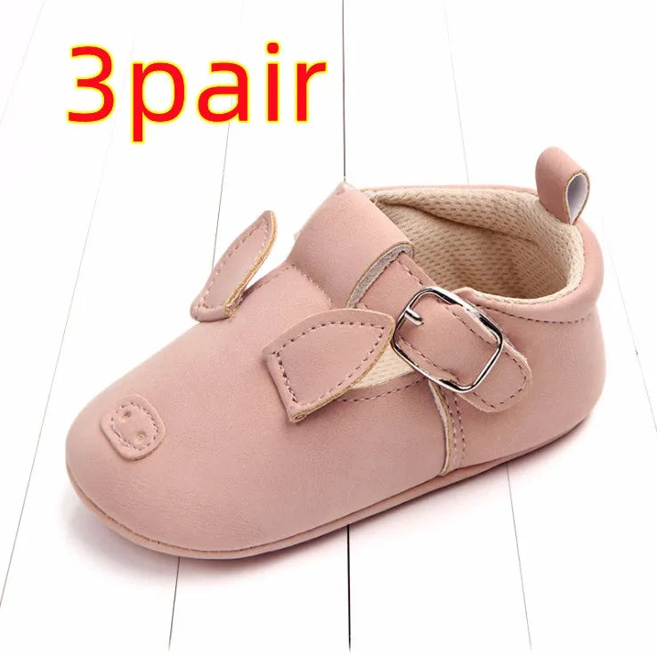 Primavera y otoño zapatos de bebé de animales de dibujos animados de cuero mate antideslizante zapatos de bebé de fondo suave al por mayor 0884