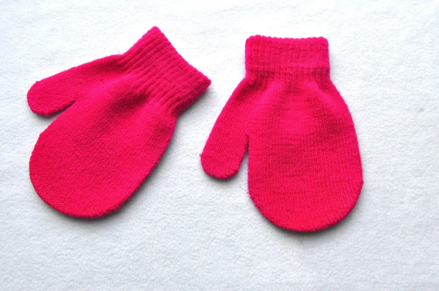 Guantes cálidos de invierno para niños, bolsa tejida, guantes para bebé