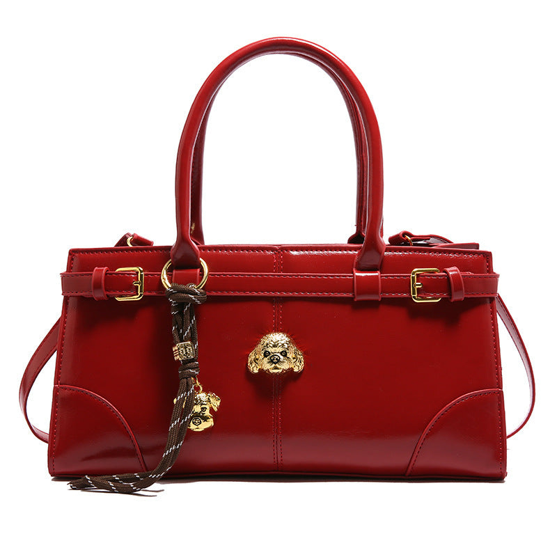 Bolso de hombro con bloques de color de moda para mujer