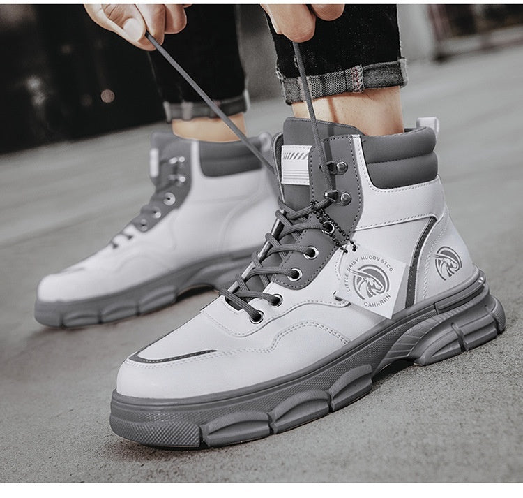Botas Martin de estilo británico de caña alta y tendencia informal para hombre