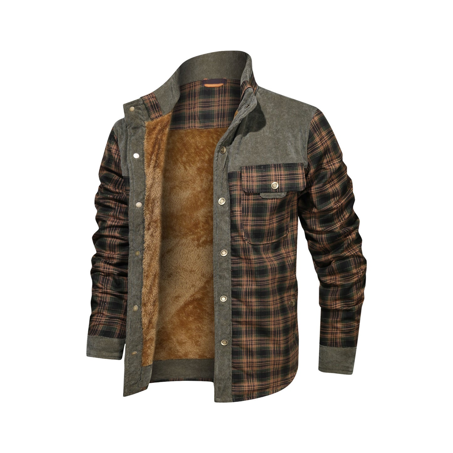 Chaqueta de abrigo grueso de lana para hombre