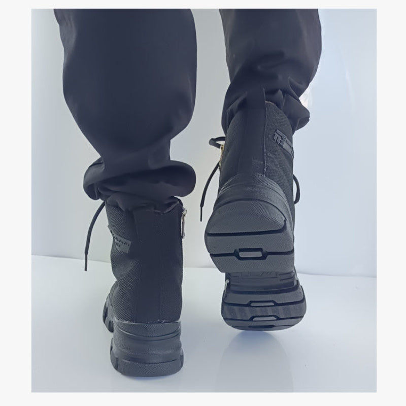 Botas Martin de lona para herramientas de protección laboral de caña alta, impermeables con parte inferior gruesa