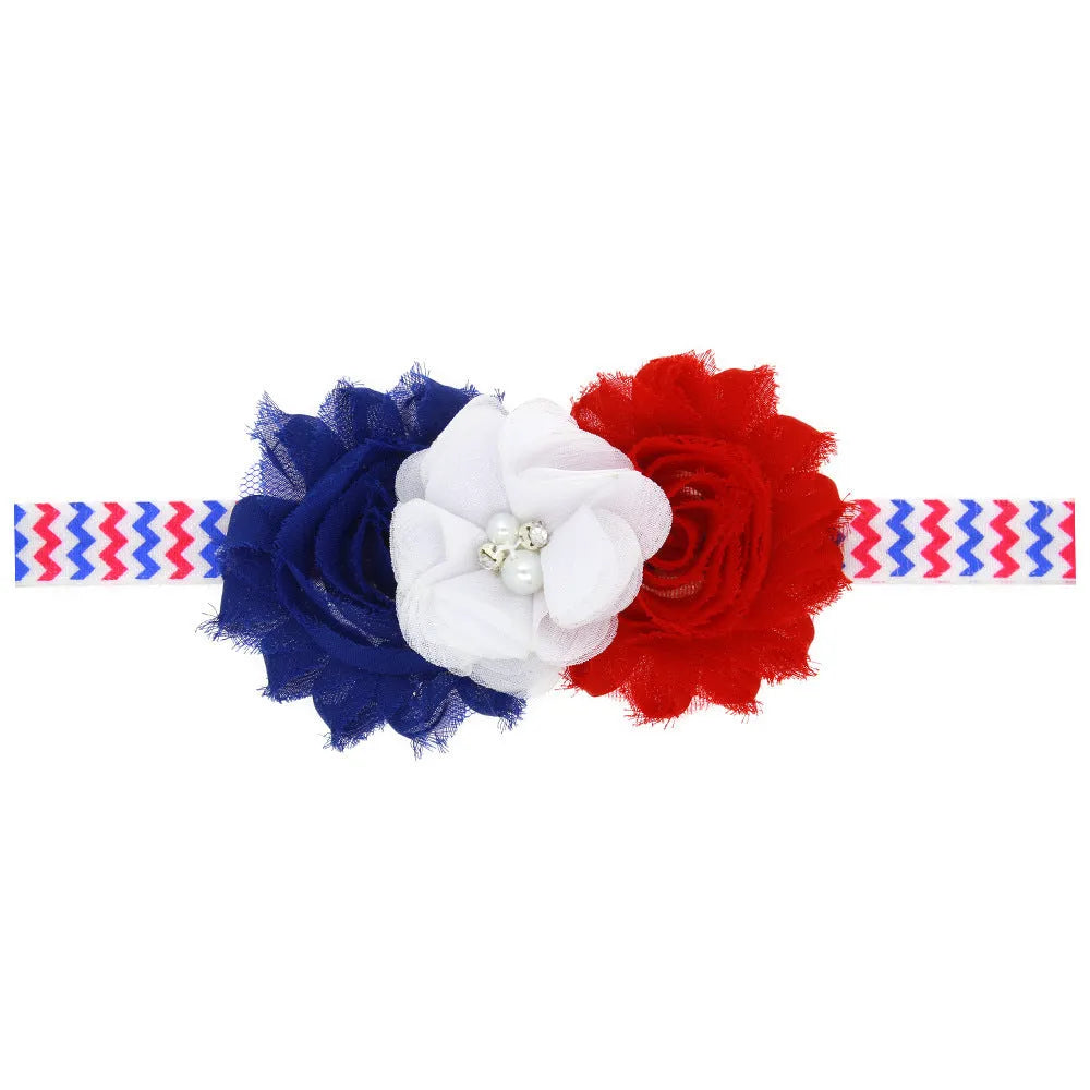 Children's Striped Rose Headband