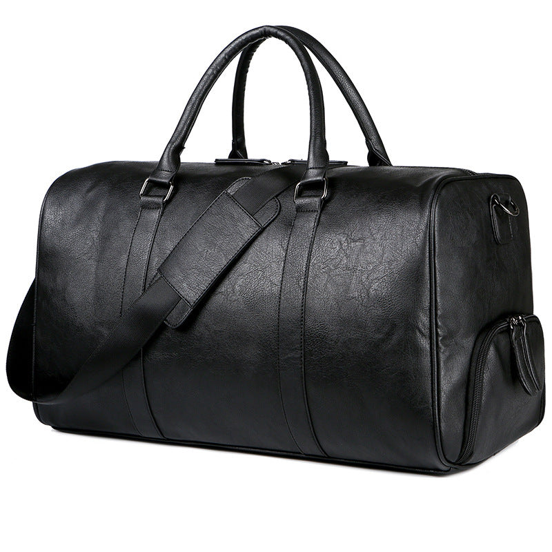 Bolso de mano retro de cuero para hombre europeo y americano de gran capacidad