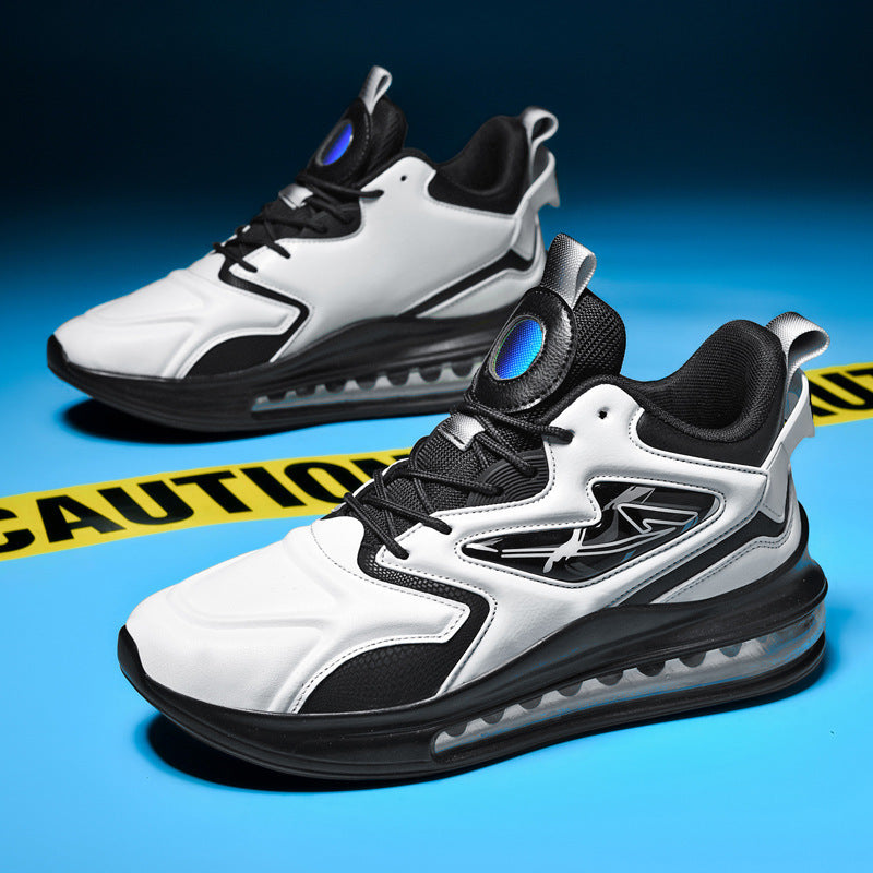 Zapatillas deportivas con cordones y amortiguación de aire para hombre, ligeras, de suela gruesa, informales, a la moda, para correr