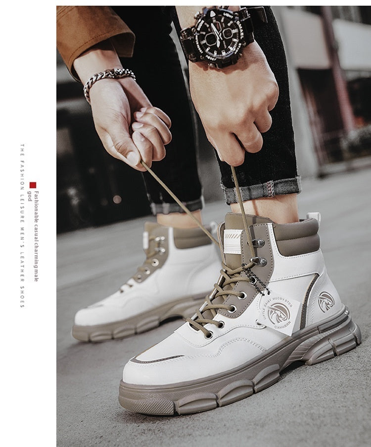 Botas Martin de estilo británico de caña alta y tendencia informal para hombre