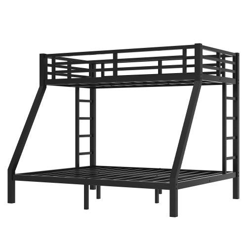 Litera de metal Twin XL sobre Queen para adolescentes y adultos, ahorra espacio, reduce el ruido y no necesita somier.