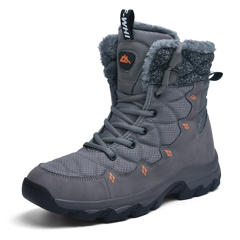 Botas altas con forro polar para uso diario y suela gruesa para hombre