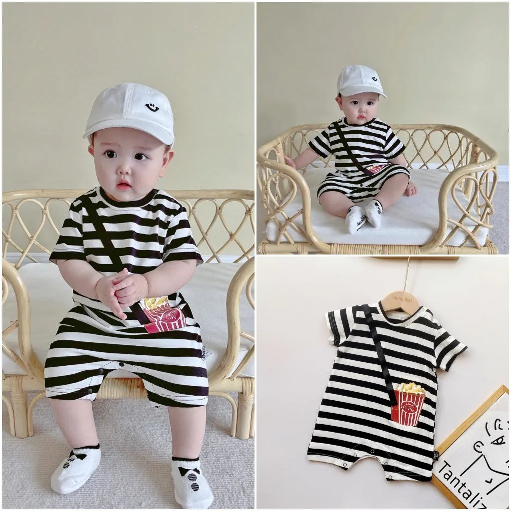 Traje de gateo para niños Stripe Out Ha Clothing