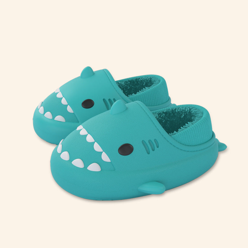 Zapatillas de Eva para niños con tiburón de dibujos animados tridimensionales