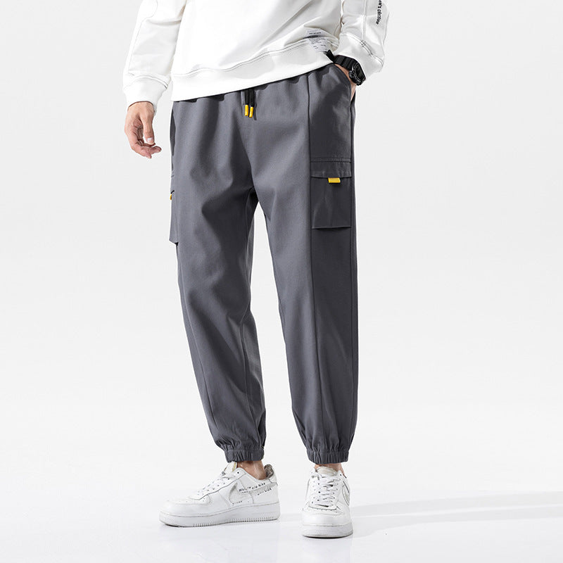 Monos para hombre, pantalones Harem de marca a la moda, pies deportivos, pies de haz de nueve puntos, pantalones casuales