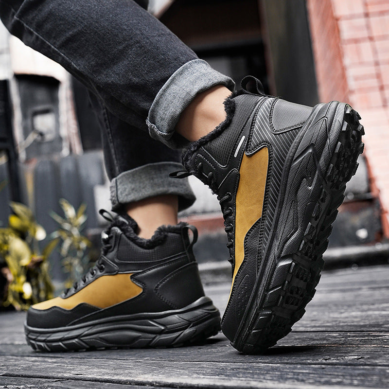 Zapatos Altos Acolchados De Algodón Fríos Y Cálidos Invierno