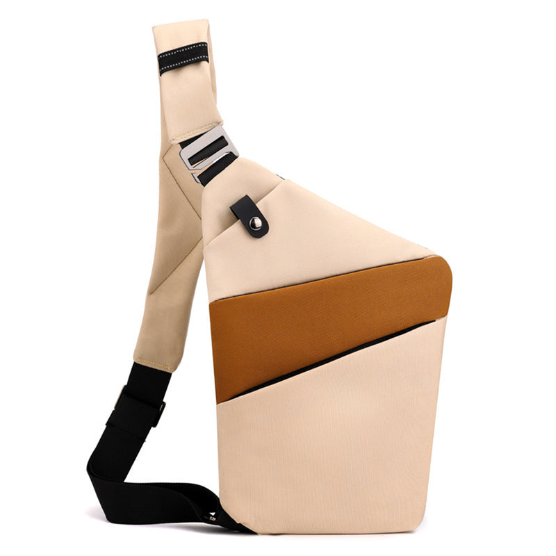 Bolsos de lona en el pecho para hombres y mujeres en un hombro