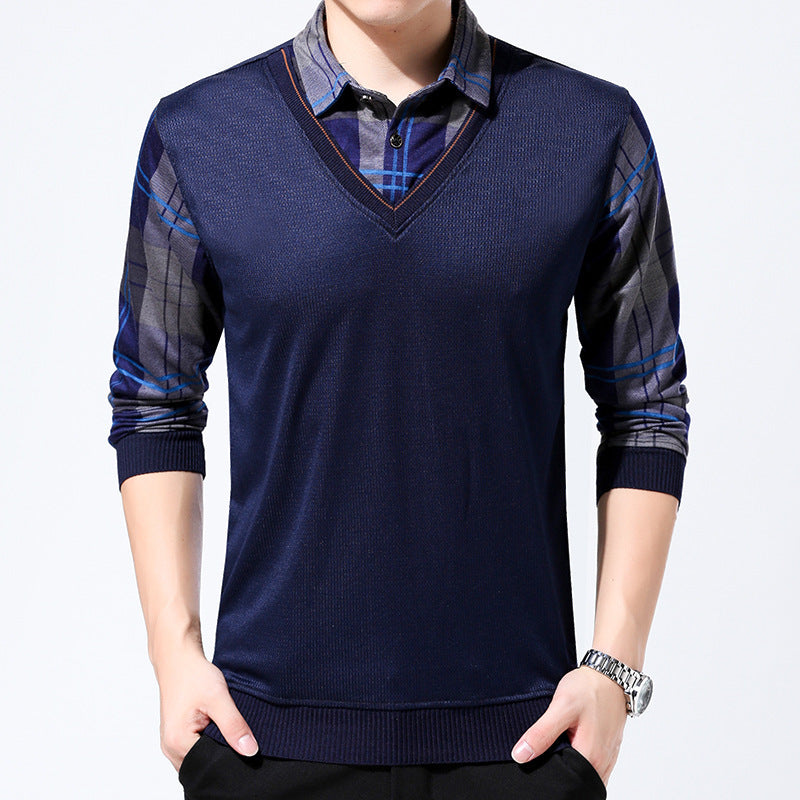 Long-sleeved T-shirt Men's Middle-aged And Elderly Clothes