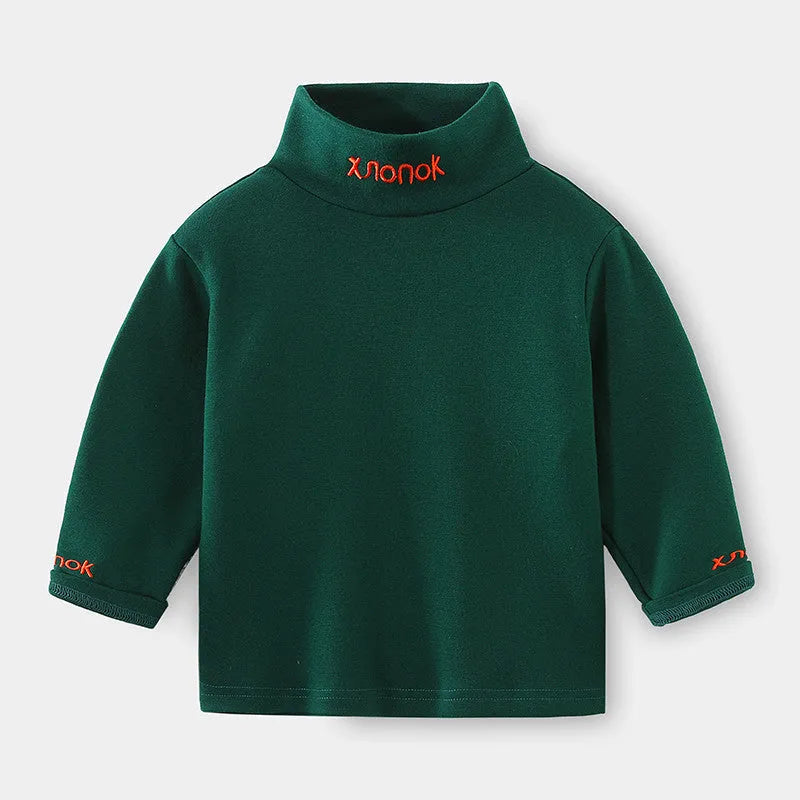 Ropa para niños con cuello medio alto y parte inferior