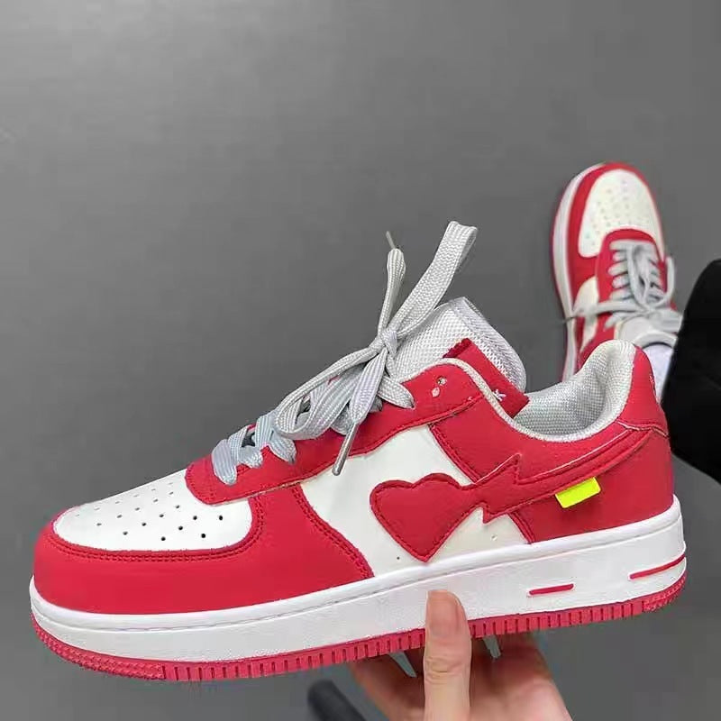 Zapatos deportivos con parte inferior gruesa y empalme informal a la moda para hombre