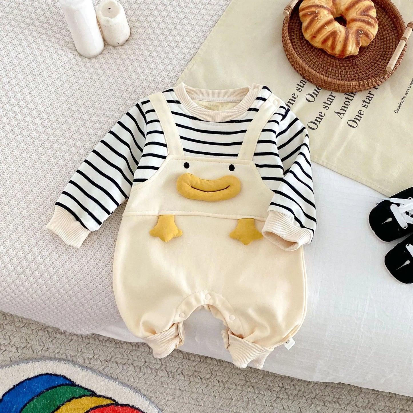 Mono de Otoño para Salir de Bebé de Mes Pequeño