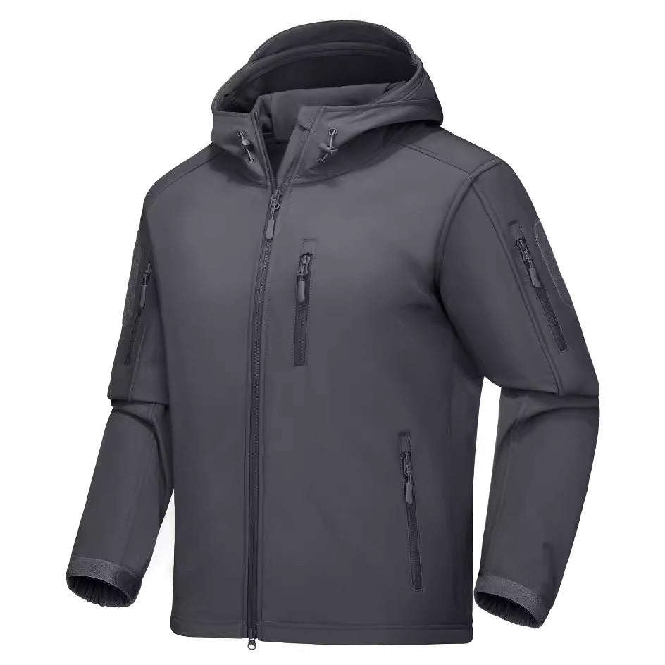Chaqueta informal cortavientos con capucha para hombre, nueva y holgada