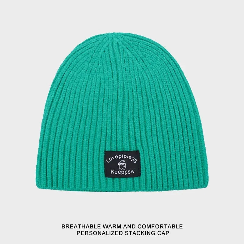 Gorro de punto a juego de moda simple