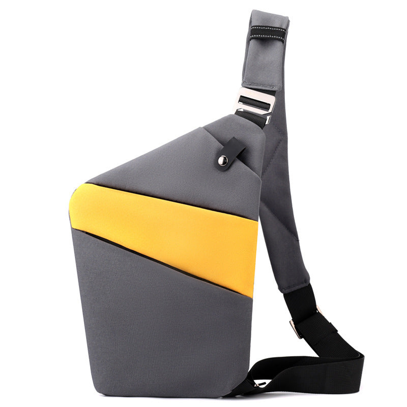 Bolsos de lona en el pecho para hombres y mujeres en un hombro