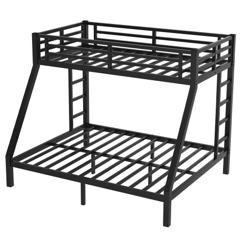 Litera de metal Twin XL sobre Queen para adolescentes y adultos, ahorra espacio, reduce el ruido y no necesita somier.