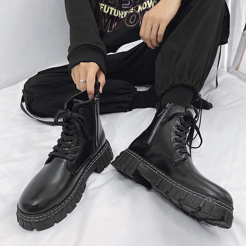 Botas Martin con cremallera lateral estilo británico para hombre