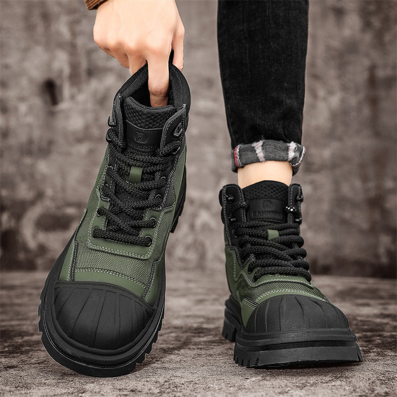 Botas Martin de ruibarbo con puntera alta para hombre