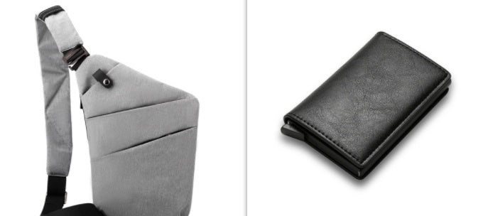 Bolsos de lona en el pecho para hombres y mujeres en un hombro