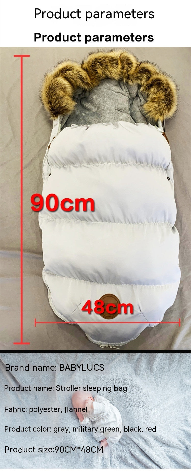 Accesorios para cochecito de bebé, saco de dormir