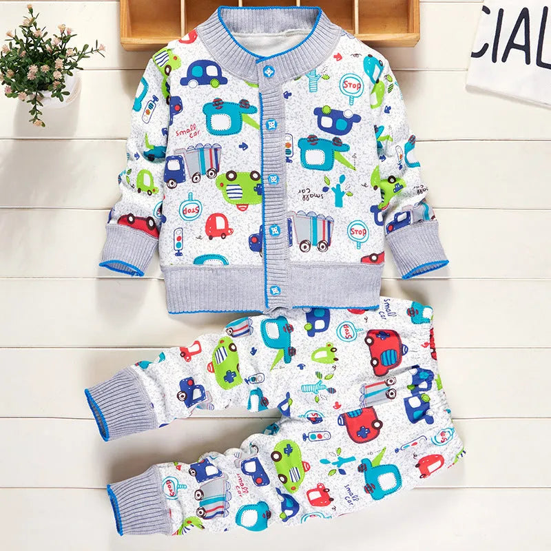 Deux pièces dessin animé bébé vêtements pour enfants plus pull en cachemire