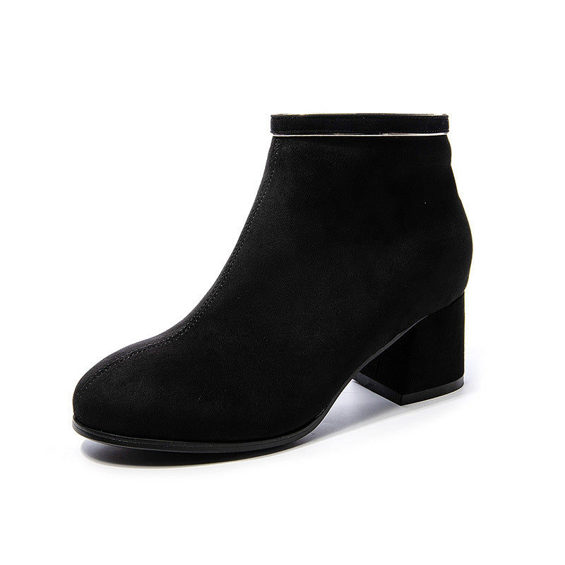 Botas Martin negras Zapatos Mujer Tacones gruesos