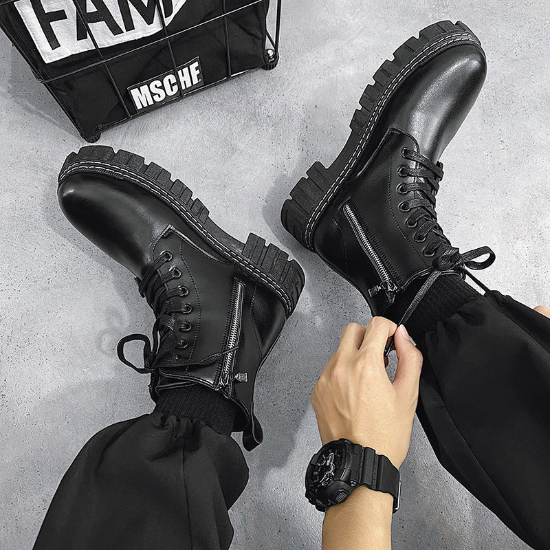 Botas Martin con cremallera lateral estilo británico para hombre