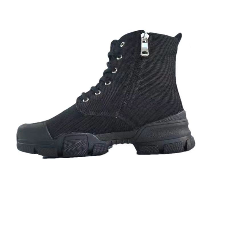 Botas Martin de lona para herramientas de protección laboral de caña alta, impermeables con parte inferior gruesa