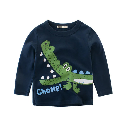 Ropa para niños, camisa de fondo para niños de otoño, ropa coreana para bebés, camiseta de manga larga para niños