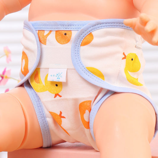 Pañal de tela con estampado de dibujos animados de algodón, pañal lavable para bebé