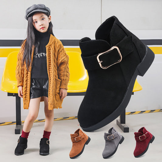 Botas grandes niños piel serraje
