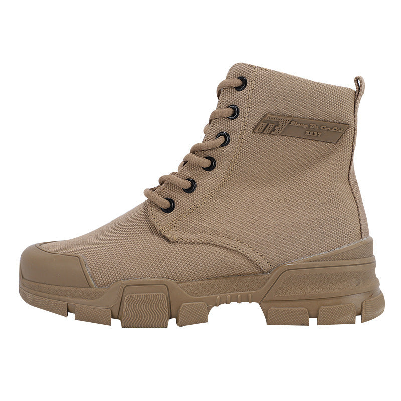 Botas Martin de lona para herramientas de protección laboral de caña alta, impermeables con parte inferior gruesa