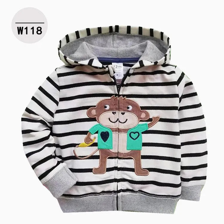 Sudadera con capucha y cremallera para niños.