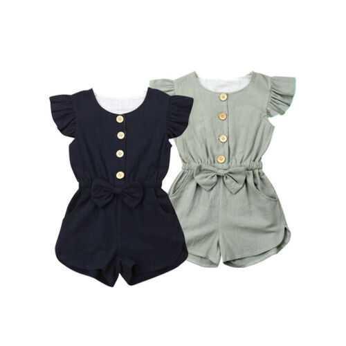 Ropa para niña pequeña, manga con volantes de verano para bebés y niñas
